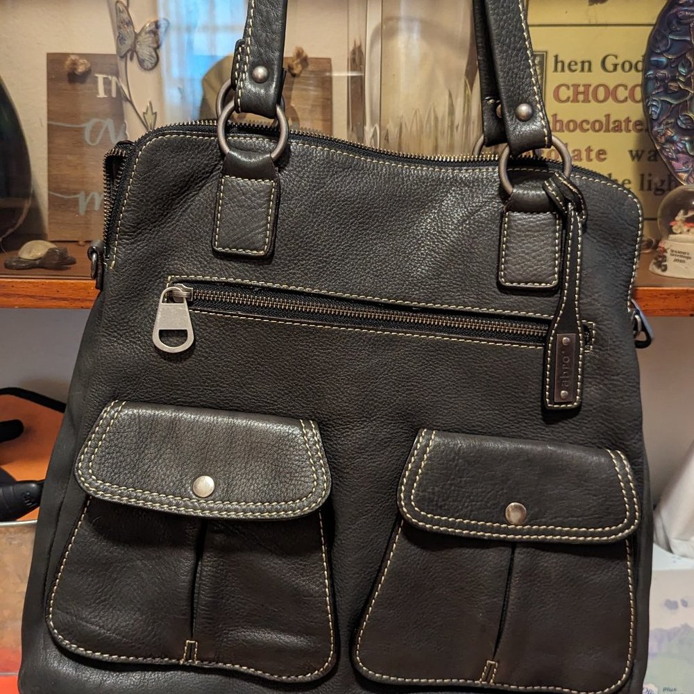 DARK BROWN ADRO LEATHER PURSE